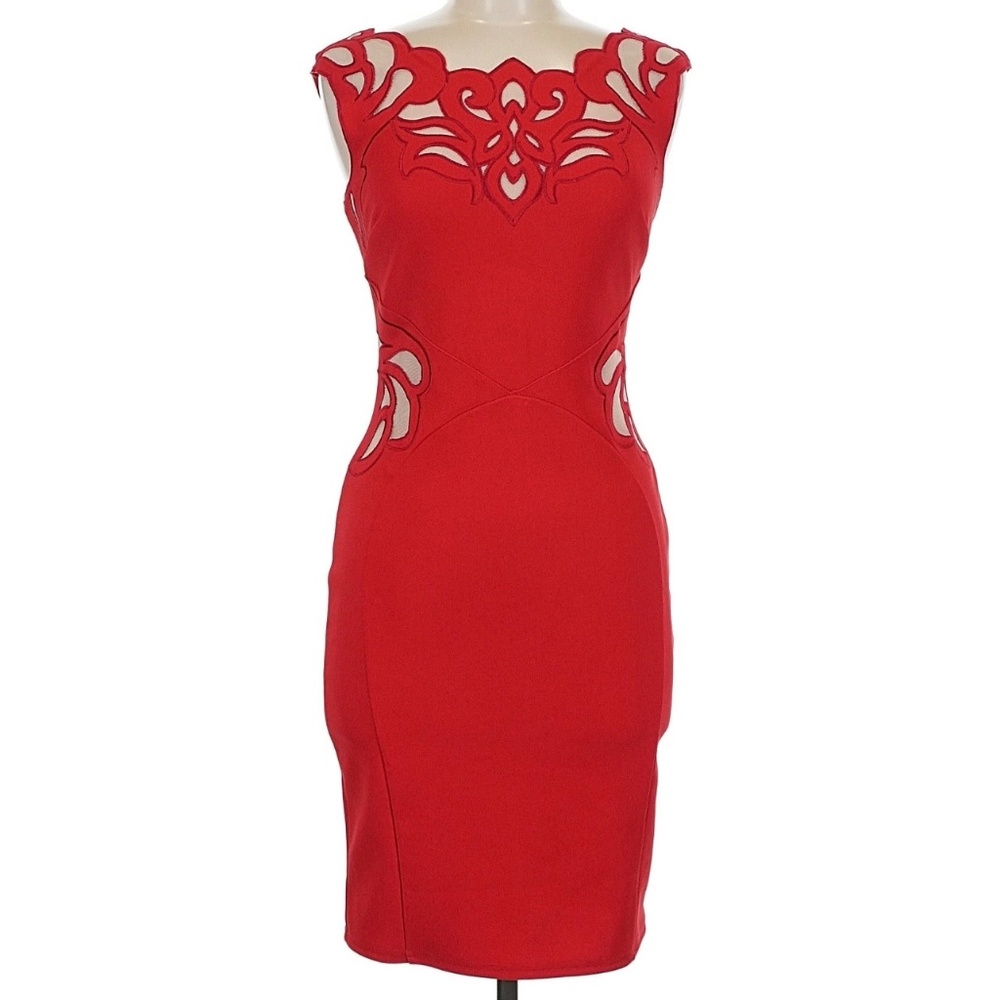 Size 6 Lipsy London Red Dress - Picture 2 of 9
